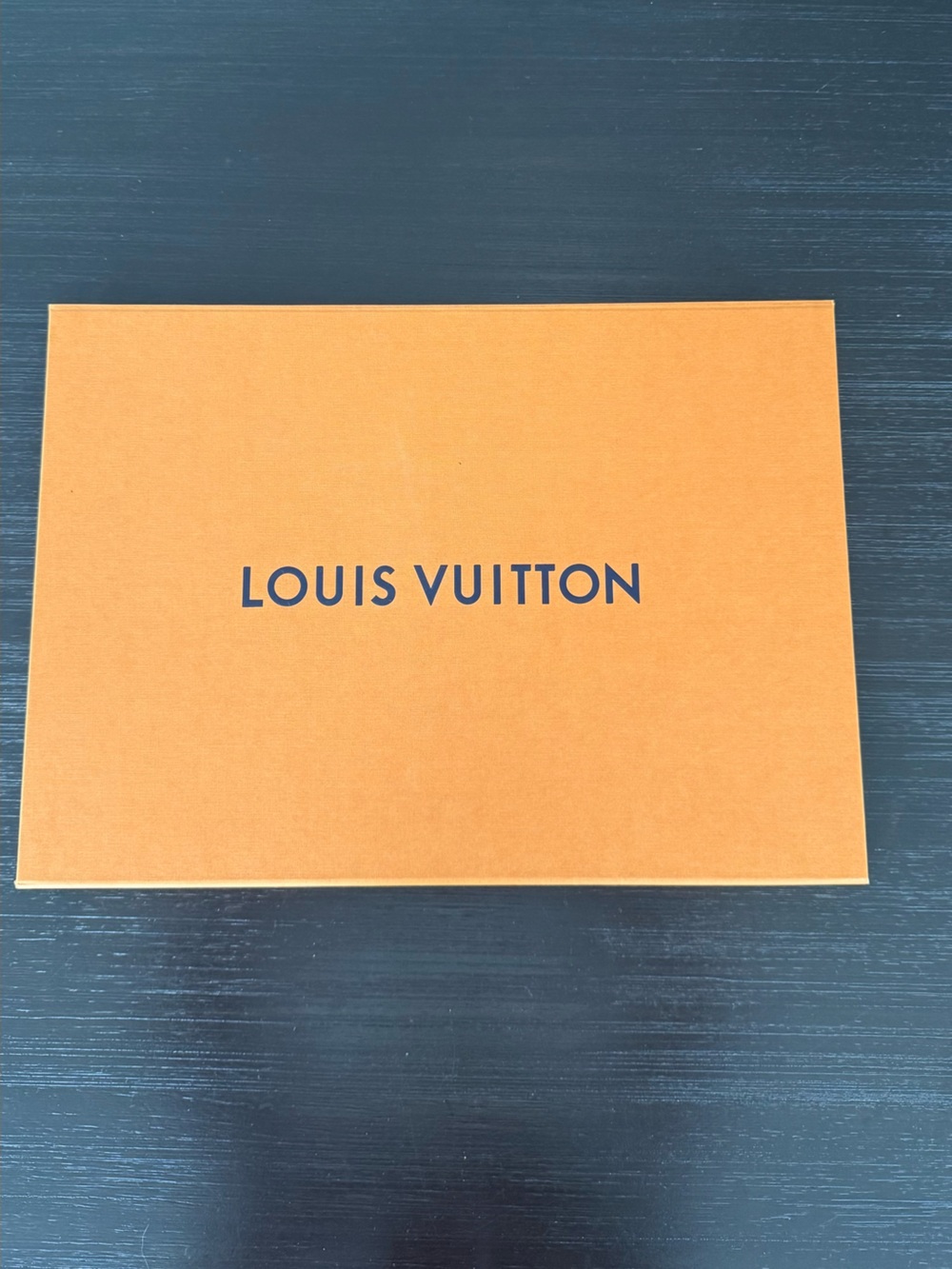 Louis Vuitton Orange Box with Navy Logo
